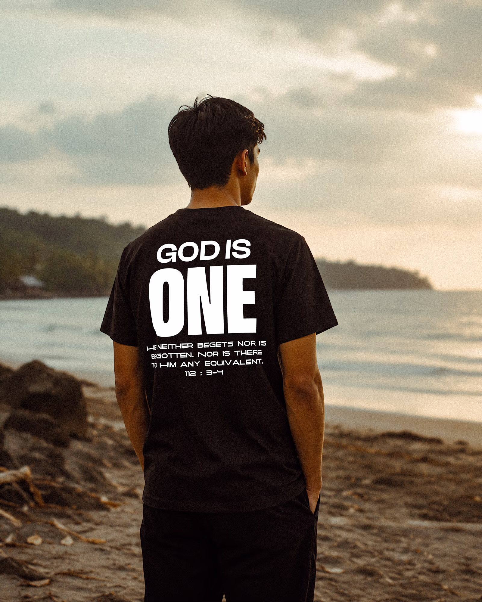 One Tee - Black - Short Sleeve - Back - Lifestyle - v1