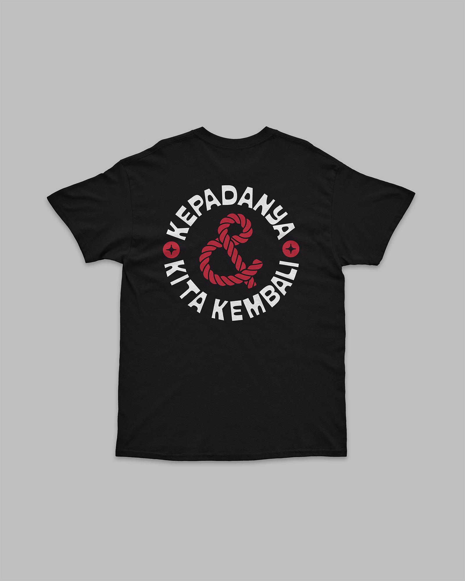 & Tee - Black - Short Sleeve - Back - Flat - v1
