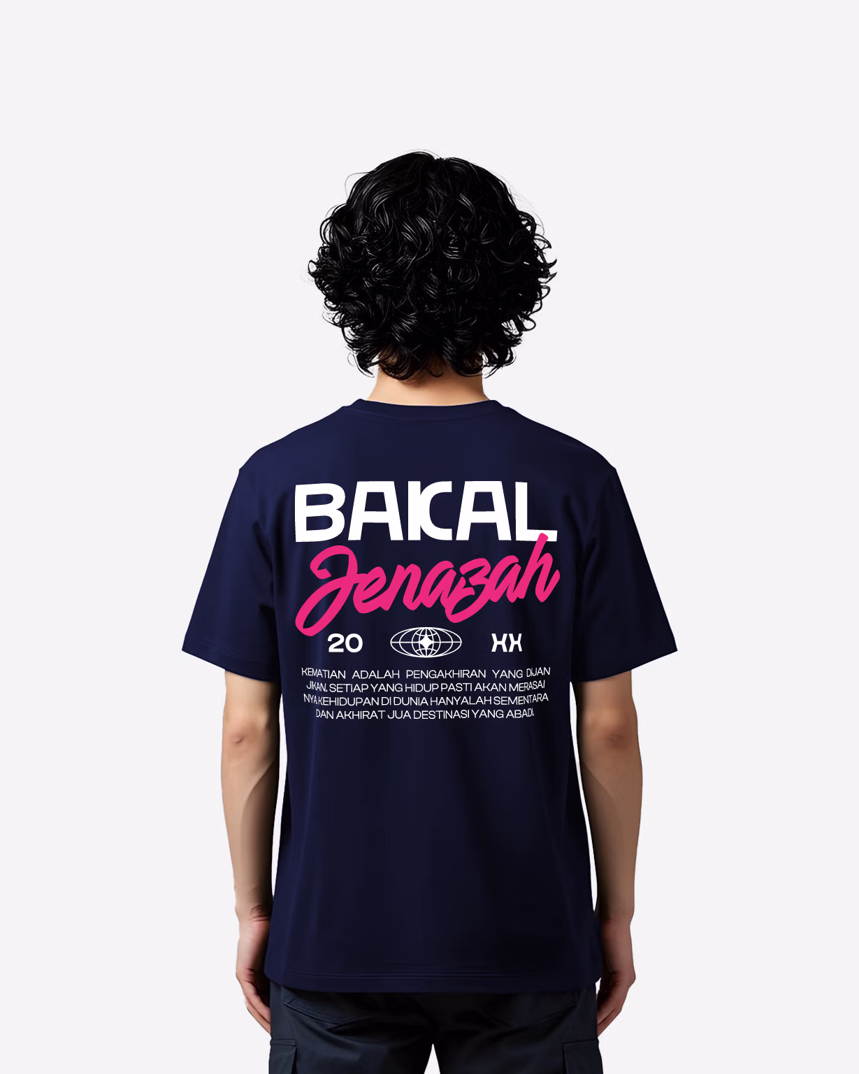 Jenazah Tee - Navy - Back - HAMBANYA