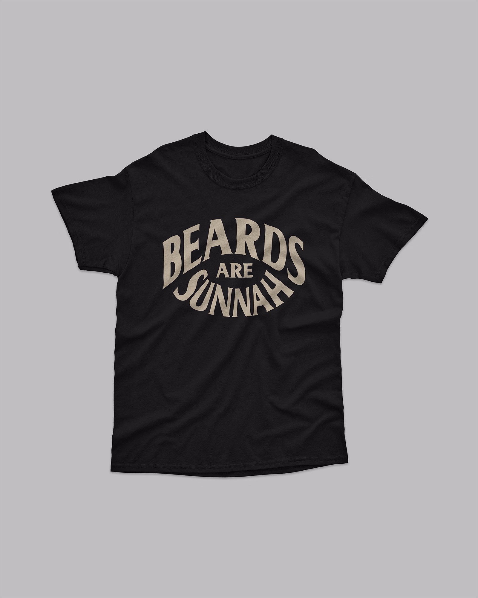 Beard Tee - Black - Short Sleeve - Front - Flat - v1
